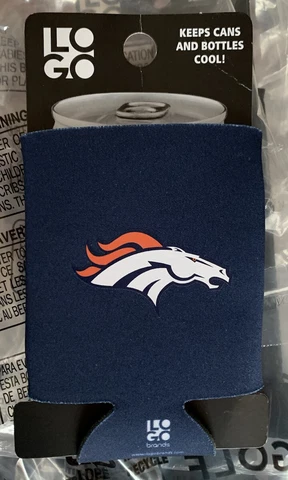 Denver Broncos Can Cooler Koozie Navy Blue New Logo Cover