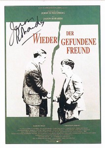 Jason Robards 1922-2000 autograph signed German CINEMA movie poster card 4x5.5
