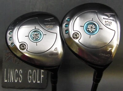Set of 2 Bridgestone Tourstage ViQ 18° 4 & 24° 7 Woods Ladies Graphite Shaft - Image 1 of 4