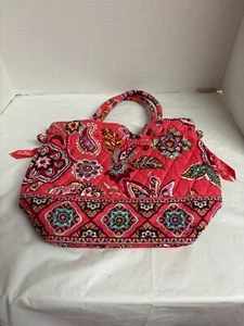 Vera Bradley Pink/Salmon Floral Handbag Double Straps NEW NO Tag - Picture 1 of 6