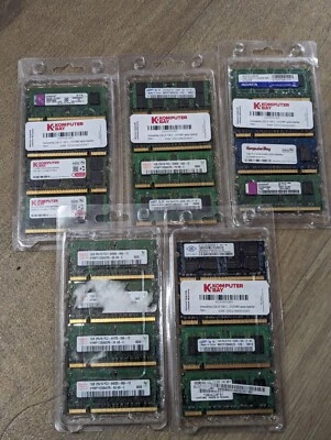 20x Hynix 1GB 2Rx8 PC2 5300S 6400 555 12 Laptop RAM SODimm Memory Samsung Lot - Image 1 of 4