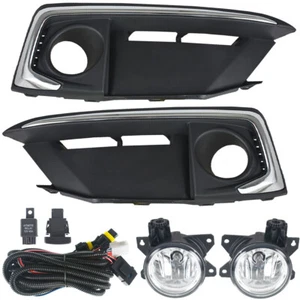 Silscvtt RH+LH Front Fog Light For 2019-2020 Honda Civic Coupe/Sedan Lamp+Cover - Picture 1 of 15
