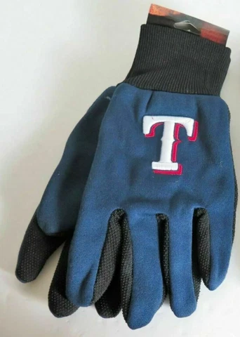 FOCO MLB Texas Rangers Embroidered Utility Gloves Pair One Size Fits Most Cover