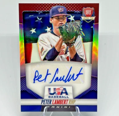 2014 Panini USA Baseball Box Set 18U National Team 17/25 Peter Lambert #40 Auto - Image 1 of 4