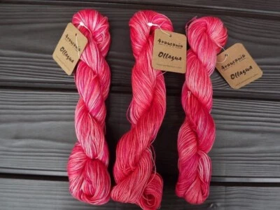 Araucania Ollagua, 3 skeins,  3 x 100 gr. 280 yards each, 100 % hand-paint linen - Image 1 of 3