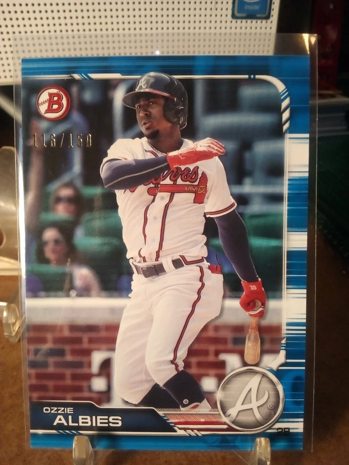 Ozzie Albies 2019 Topps Bowman Blue /150 Braves - Image 1 of 4