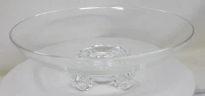 1942 Vintage Steuben 11" Crystal Bowl Scroll Feet #7909 Mouth-Blown Signed - Picture 1 of 17