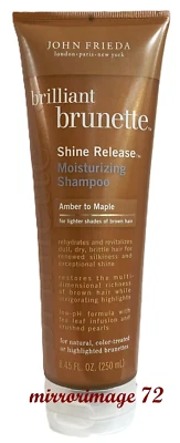 JOHN FRIEDA Brilliant Brunette Shin 释放保湿洗发水琥珀色至枫木 — 第 1/2 张图片