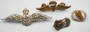 Vintage England RAF Royal Air Force, German & Israel Parachute Jump Wings Badges - Picture 1 of 6