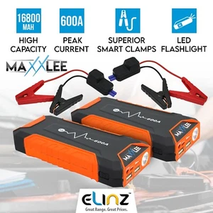 2x Maxxlee 600A Car 12V Vehicle Portable Emergency Jump Starter Battery Charger - Picture 1 of 11