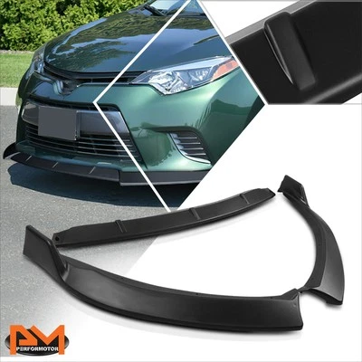 Kit de carrocería de parachoques delantero negro mate para Toyota Corolla 14-16 labio de alerón divisor Foto 1 de 4
