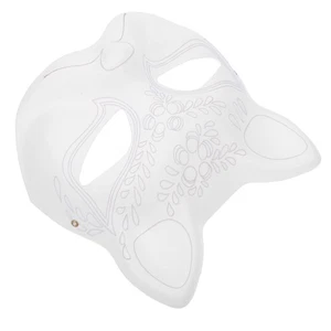 Maschera Per Gatti Bambino Mancare Semplici Da Decorare Forma Di Gatto - Zdjęcie 1 z 12
