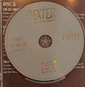 Dexter: Season 6 **DISK 3 ONLY** **DVD DISC ONLY** NO CASE OR ARTWORK - Imagen 1 de 1