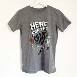 NWT Disney Star Wars Here for the Snacks Gray  T-Shirt Churro Sabers Kids L 9/10 - Picture 1 of 6
