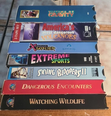 Marty Stouffer's Wild America VHS X2 & 5 Extreme Sports Victims Of Gravity VHS - Image 1 of 4