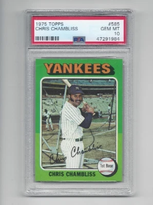1972 Topps бейсбол - Chris Chambliss (#585) - PSA 10 (как новый) - Изображение 1 из 2