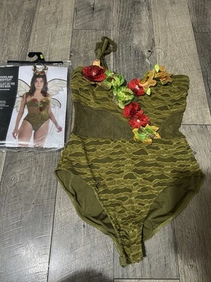 Woodland Bodysuit Fairy Green Suit Yourself Fancy Dress Halloween Adult Costume - Image 1 of 4