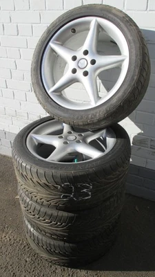 4x BMW 3er E36 Alufelgen 8x17 RH Kompletträder Sommerreifen Kombination - Bild 1 von 4