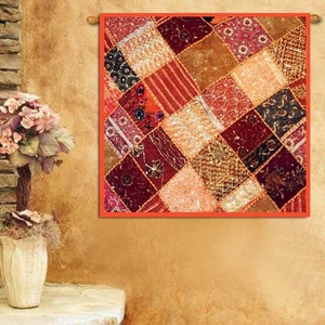 Festival Season Gift Cotton Handmade Throw Tapestry Patchwork Decor Wall Hanging - Imagen 1 de 12