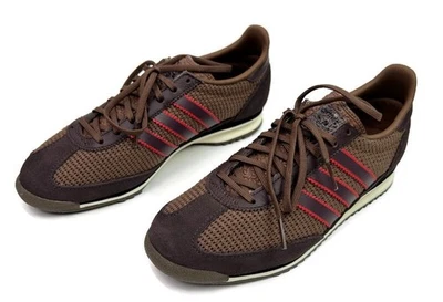 Adidas SL 72 OG W Shoes Womens Size 8 Brown Red Leather Mesh Retro WORN 1X - Image 1 of 4