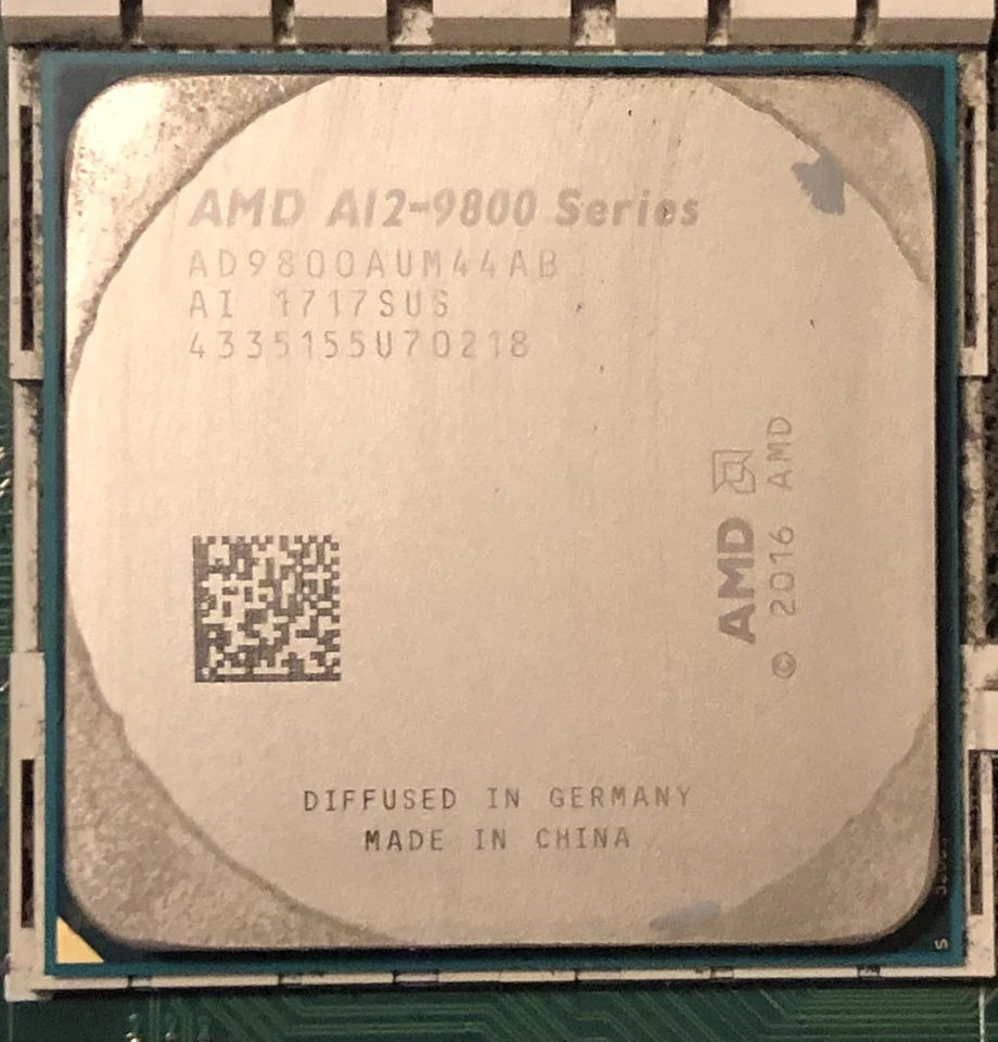 AMD AMD A12-9800 AD9800AUM44AB - 3.8GHz/ 4C/ 2M Processor - Image 1 of 1