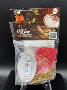 New VTG 1973 WALCO Chantilly Jewel Box EGGERY Kit Pink Gold Roses Boutique NOS - Picture 1 of 10