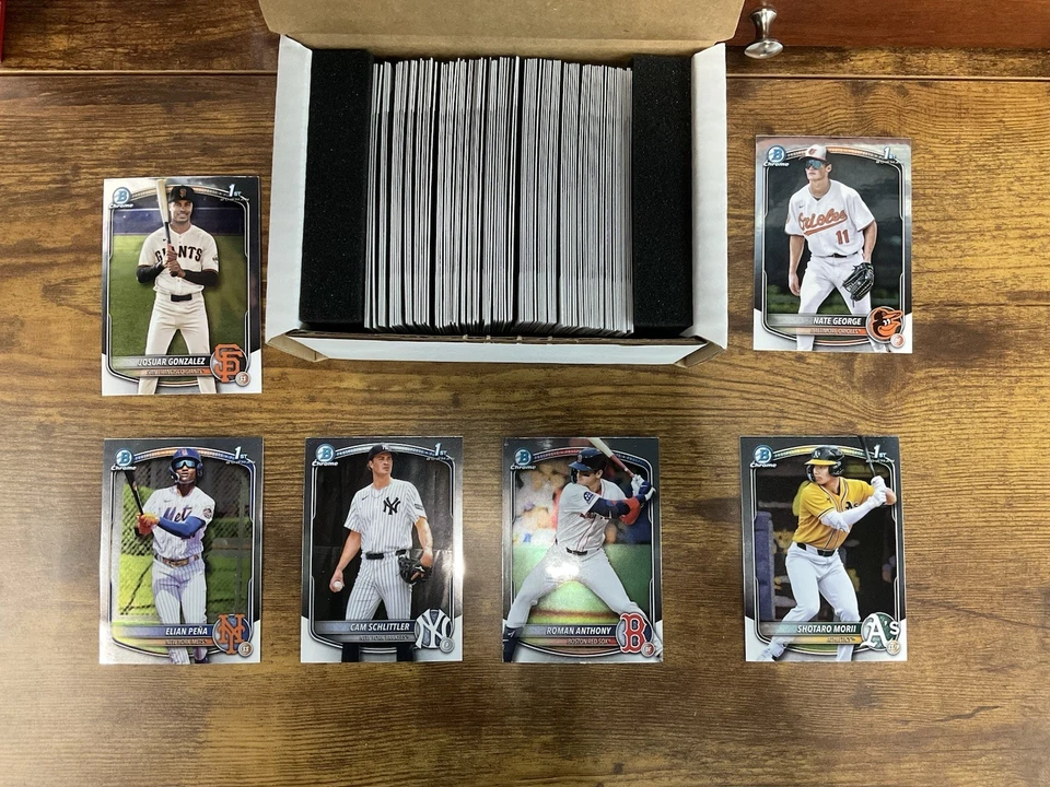 2025 Bowman Chrome Baseball Prospects Set BCP-153 to BCP-252 (No 224 Ko)