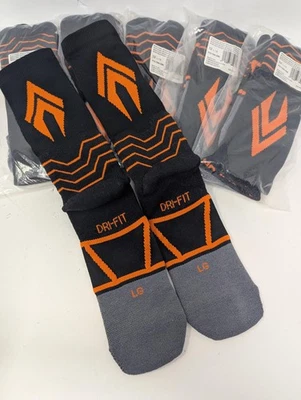 Calcetines Nike Elite Vapor Para Hombre Grandes Negros Naranja Dri-Fit Clemson Fútbol Emitidos Foto 1 de 4