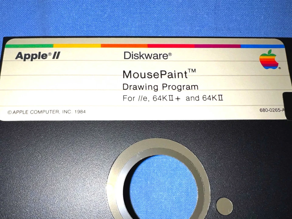 Apple IIe II+ 64K MOUSEPAINT 1984 original 5,25" Diskware Spiele Computer Museum - Bild 1 von 4