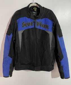 Scorpion EXO Motorcycle Jacket Mens XL Black Padded Mesh Skeleton Protection - Bild 1 von 19