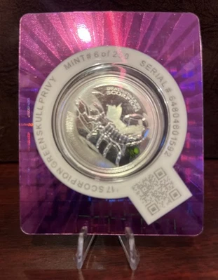 *ULTRA RARE* Scottsdale 2017 Deathstalker Scorpion privy Green COA Certi-lock - Image 1 of 2