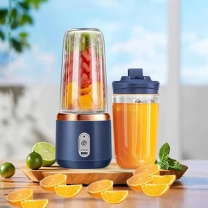 Healthy life, stir as you like! Small Fruit Juicer USB Rechargeable, 6 Blades, P - Picture 1 of 7