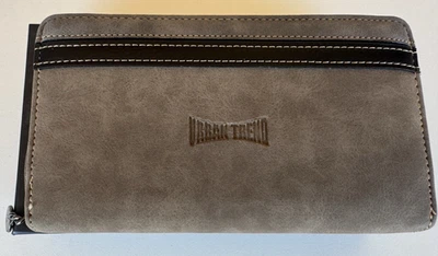 Portafogli Donna Urban Trend - Doppia Scomparto Con Cerniera - Col Taupe/Marrone - Immagine 1 di 4