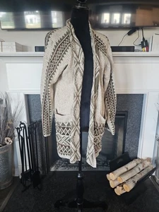 Maglione donna marca Lucky cardigan grande aperto davanti tasche azteche - Foto 1 di 8