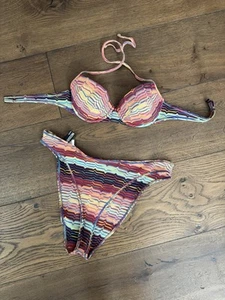 MISSONI Multicolor 2pc Triangle Top/Bikini Bathing Suit 40/US 4 XS/S. - Picture 1 of 3