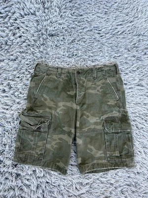 Abercrombie Fitch Shorts Mens 36 Green Camouflage Cargo Military Y2K Vintage - Image 1 of 4