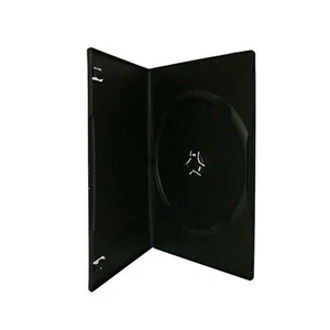 Funda única de CD/DVD Maxtek 7 mm negra delgada, paquete de 50 piezas. - Imagen 1 de 5