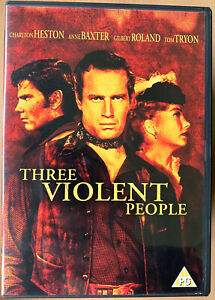 Three Violent People DVD 1956 Western Classic starring Charlton Heston