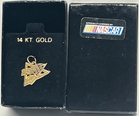 #24 Jeff Gordon - 14 KT Gold - 24 / Flag / Signature Charm (Necklace or Bracelet Cover