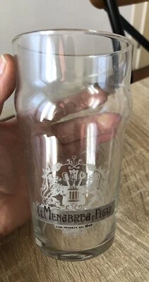 Set 6 Bicchieri 0.4lt Birra G. Menabrea e Figli 150° Anniversario - NUOVI  - Immagine 1 di 4
