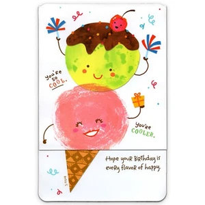 Expandable KIDS BIRTHDAY Card, "Ice Cream" by American Greetings + Envelope - Picture 1 of 5