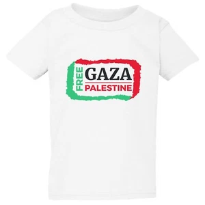 Free Gaza Palestine Political Freedom White T Shirt Tee Top Baby Kids Boy Girl - Picture 1 of 3