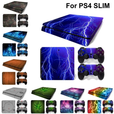 Calcomanía adhesiva de vinilo 8 temáticas aptas para consola y controlador Sony PS4 SLIM Foto 1 de 4