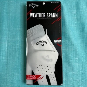 Callaway Weather Spann 2019 Golfhandschuh, Herren Linkshand Extra Large, 2er Pack Neu - Bild 1 von 4