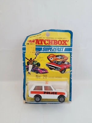 Matchox Superfast Police Patrol 1971 No. 20 Diecast Raro Foto 1 de 4