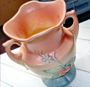 Vintage Hull Art Pottery Vase / Pink, Yellow & Green - about 6.5" Tall - Picture 1 of 9