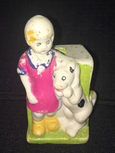 Portaspazzolino Orphan Annie & Sandy Dog FAS Giappone Pietra Dipinta Biscotto - Foto 1 di 6