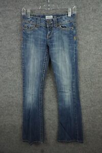 Aeropostale Jeans Womens Size 0 Blue Medium Wash Hailey Low Rise Skinny Flare