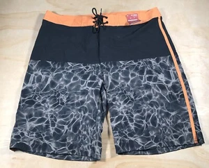 A3576 Arizona Jean Co Tangelo Board Shorts 38 Surf Athletic Linen Feel - Picture 1 of 8