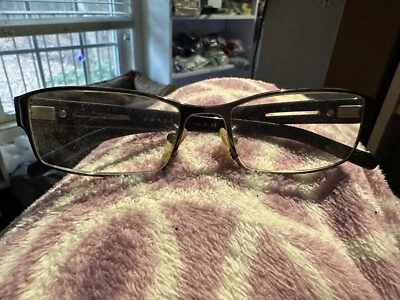 Gafas ovaladas PRADA para hombre - VPR57L 54016 101-140 negras y azules Foto 1 de 4